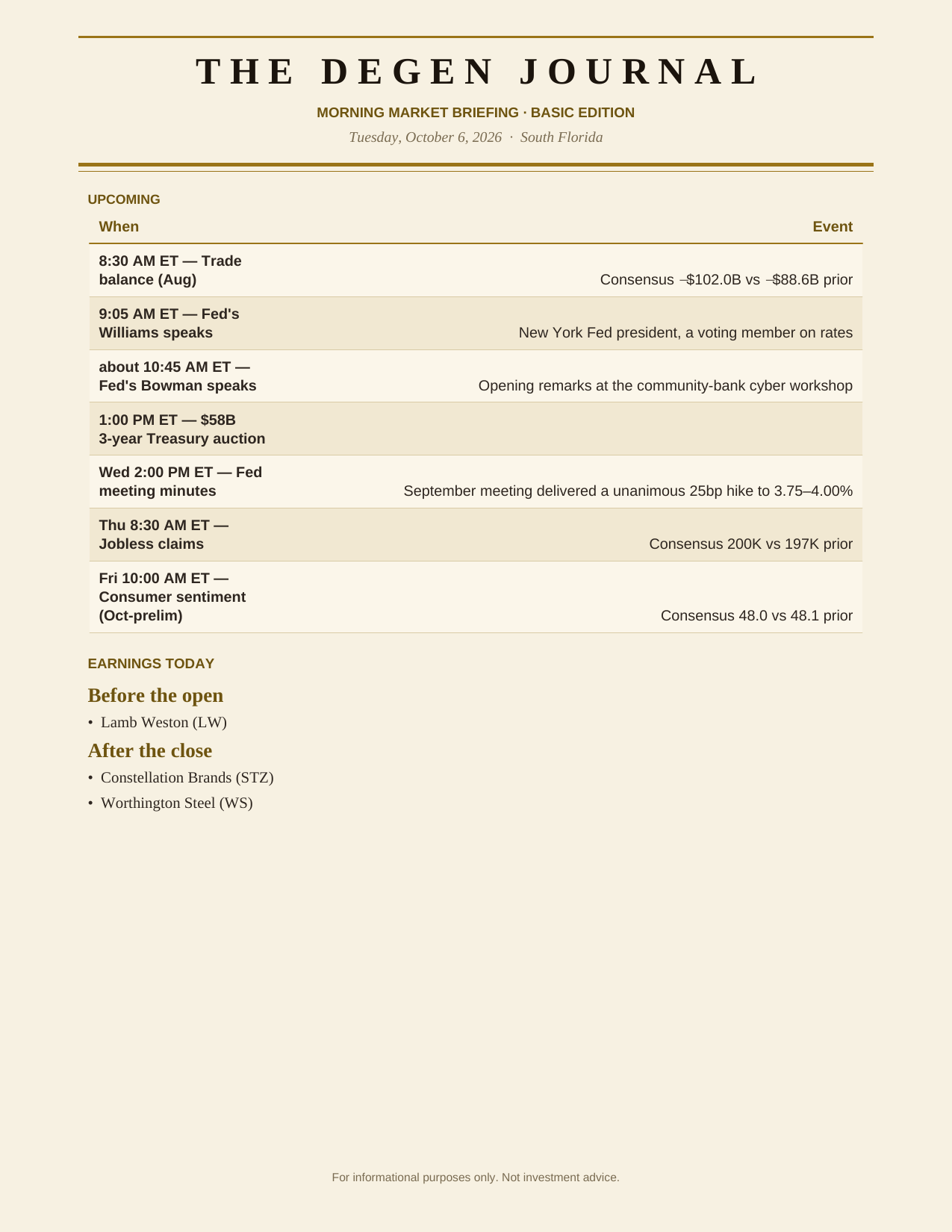 Morning Basic, Tuesday Oct 6, page 4